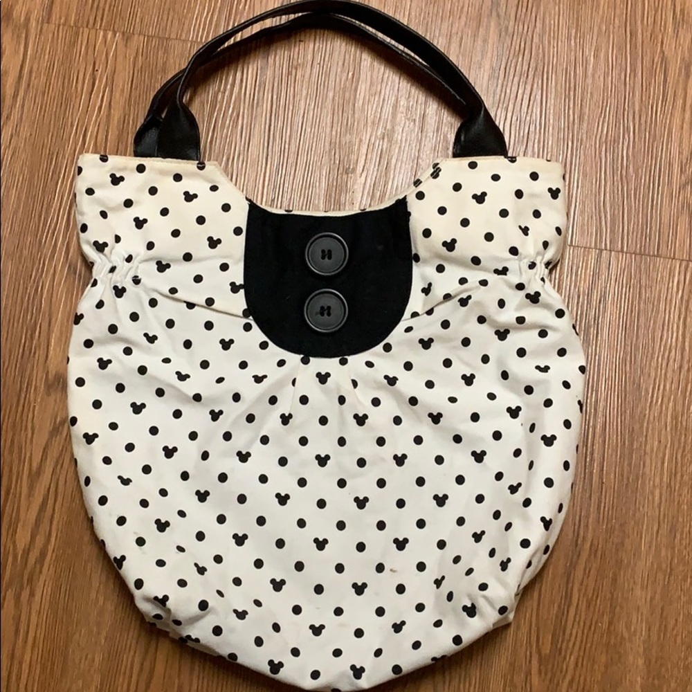 Disney printed black and white purse